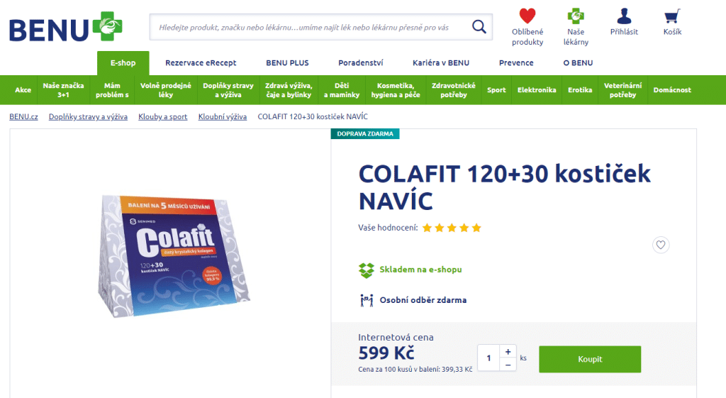 colafit 120 kostek recenze