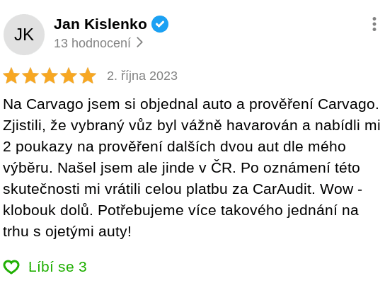 carvago zkušenosti