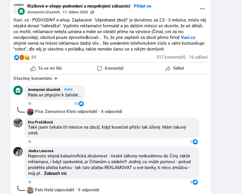 vuci zkušenost