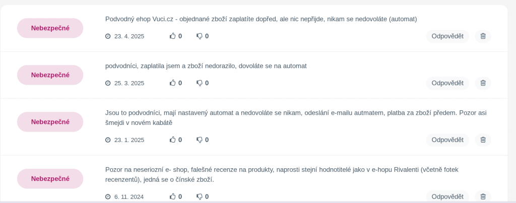 vuci hodnocení