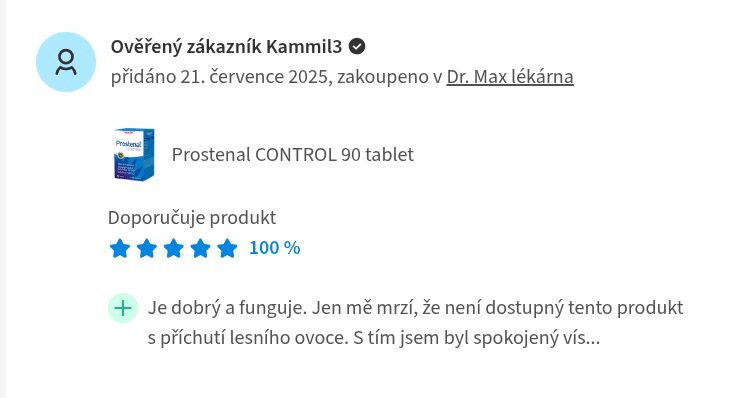 prostenal control recenze
