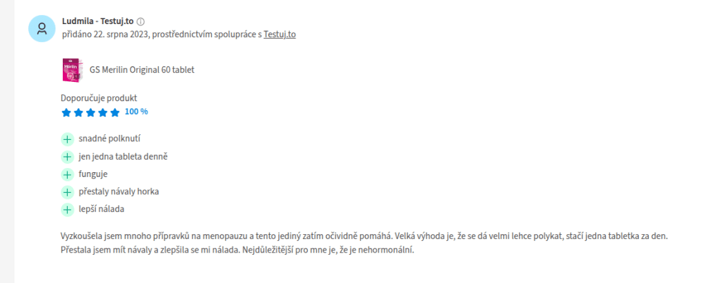 GS Merilin recenze